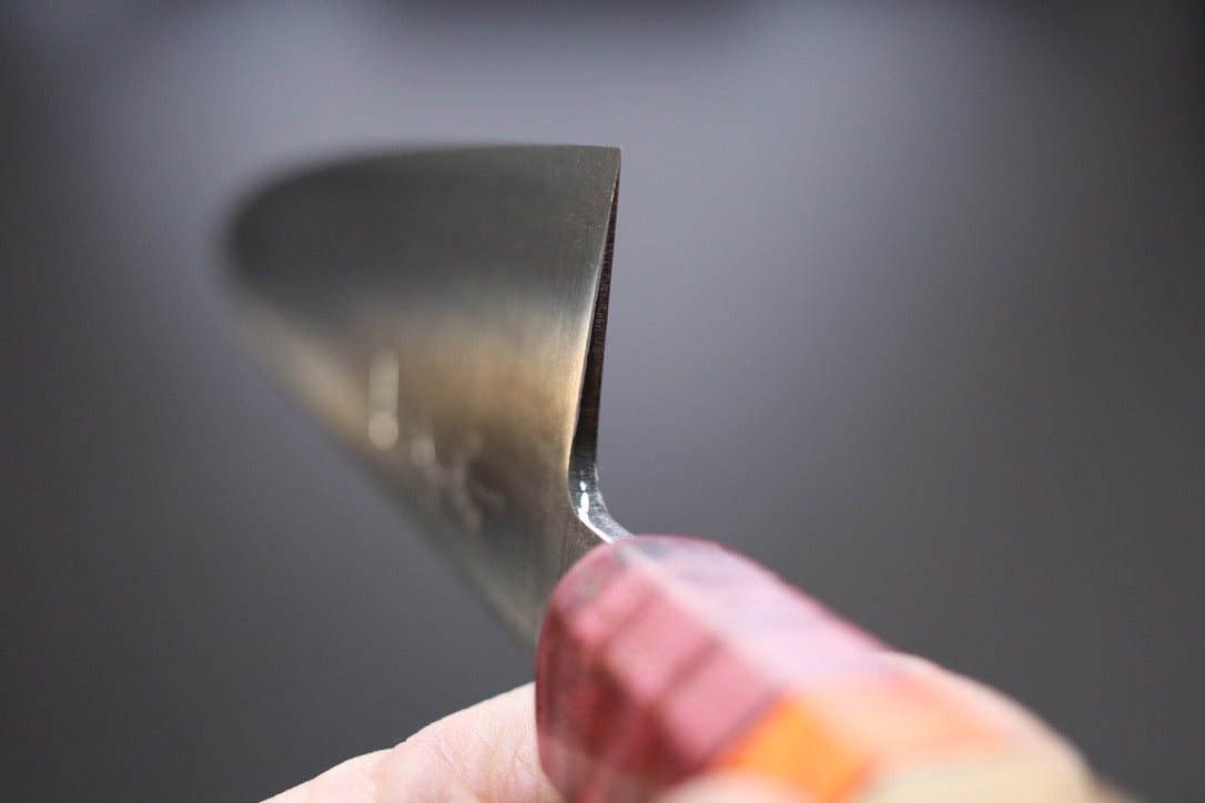 Shigeki Tanaka Migaki Aogami#2 Gyuto 240mm w/Custom Handle - Thecooksedges