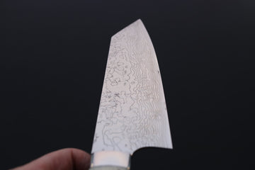 Takeshi Saji R2 Damascus Mirror Finish Bunka 180mm - Thecooksedges