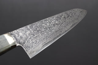 Mr. Itou R2 Damascus Gyuto 180mm w/Western Camel Bone Handle - Thecooksedges