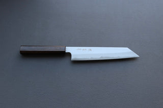 Yoshikazu Tanaka Blue1 Damascus Kiritsuke 240mm w/Black Oak Handle - Thecooksedges