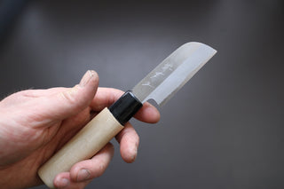 Sakai Kikumori Kawamuki Peeling Knife 75mm - Thecooksedges