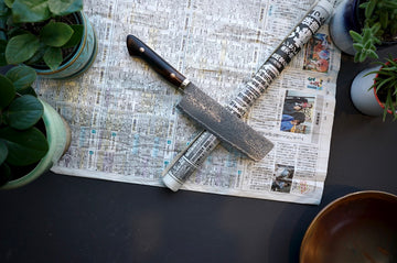Shigeki Tanaka R2 Damascus Nakiri 170mm Western Ironwood - Thecooksedges