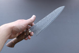Shigeki Tanaka R2 Damascus  Gyuto 210mm Western Handle - Thecooksedges