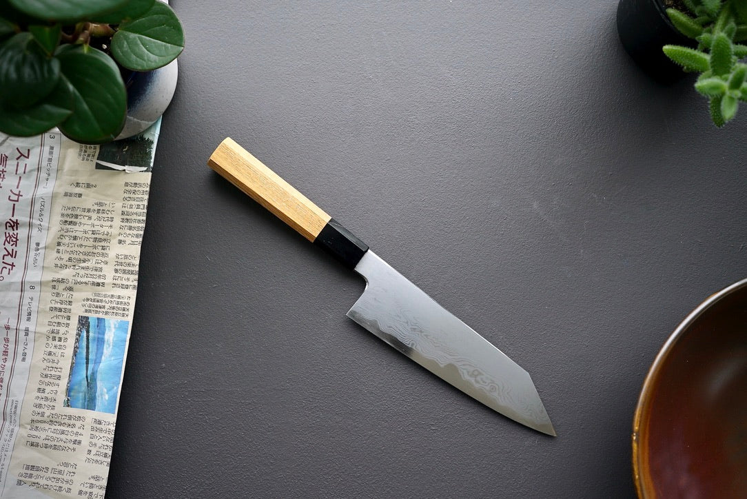 Nakagawa x Myojin Blue #1 Damascus Bunka 180mm - Thecooksedges