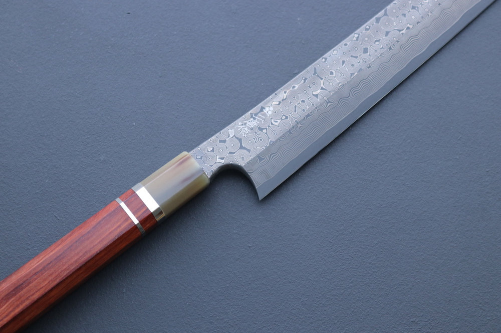 Nigara Hamono Silver3 Kurozome Sakimaru Yanagiba 330mm - Thecooksedges