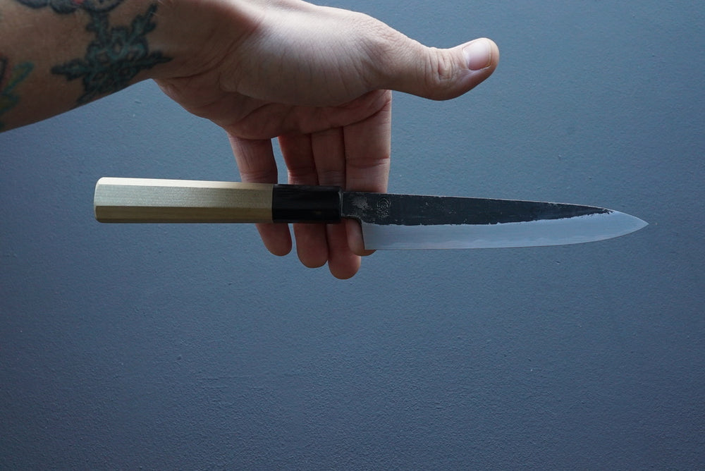 Sakai Kikumori Kikuzuki Kuro Petty 150mm - Thecooksedges
