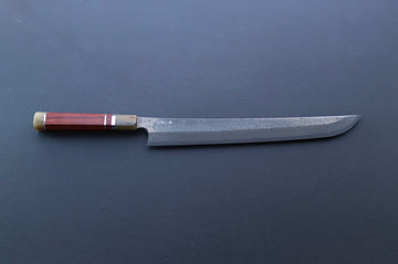 Nigara Hamono Silver3 Kurozome Sakimaru Yanagiba 330mm - Thecooksedges