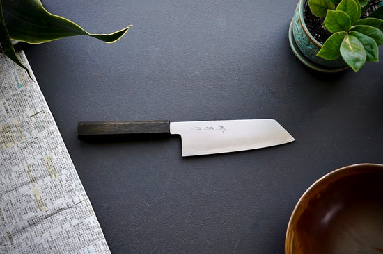 Sakai Kikumori Asagiri Kiritsuke Santoku 180mm - Thecooksedges