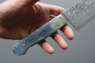 Mr. Itou R2 Damascus Gyuto 180mm w/Western Camel Bone Handle - Thecooksedges