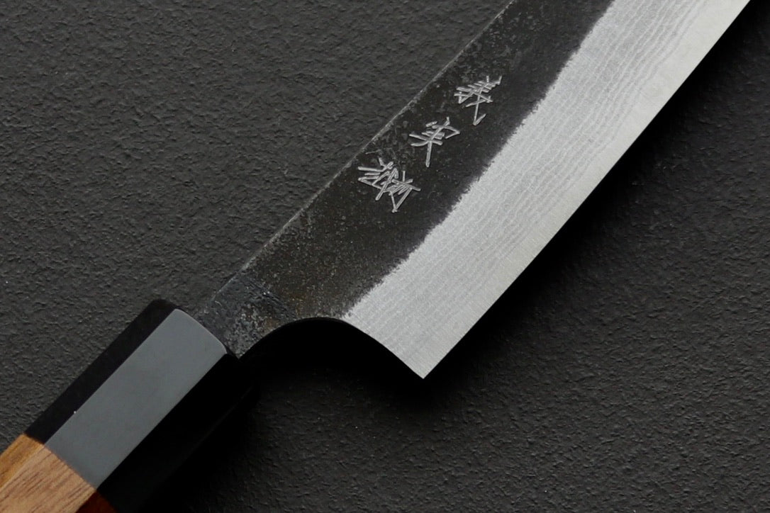 Yoshimi Kato Damascus Kurouchi AS Petty 150mm - Thecooksedges