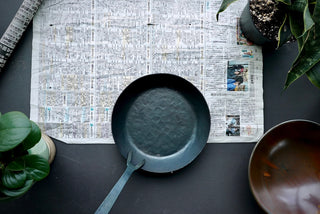 Hand Forged Iron Frying Pan w/Removable Handle - Thecooksedges