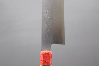 Shigeki Tanaka Nashiji Nakiri 165mm w/Custom Handle - Thecooksedges
