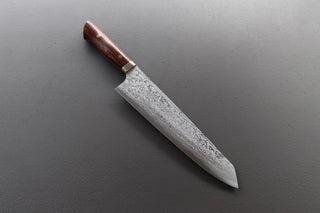 Yoshihiro Yauji Blue #2 Damascus Kiritsuke Gyuto 240mm - Thecooksedges
