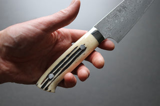 Takeshi Saji R2 Damascus Gyuto 180mm Staghorn Handle - Thecooksedges