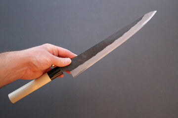 Mutsumi Hinoura Kurouchi Sujihiki 270mm - Thecooksedges