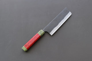 Kaji-bei Kurouchi Nakiri 165mm W/Custom Handle - Thecooksedges