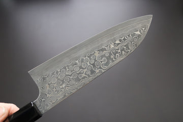 Nigara Hamono SG2 Damascus Santoku 180mm - Thecooksedges