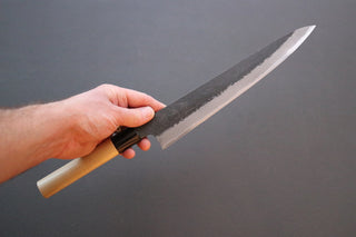 Mutsumi Hinoura Kurouchi Sujihiki 240mm - Thecooksedges