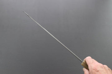 Nigara Hamono Anmon Kurozome Left Handed Kiritsuke Yanagiba 330mm - Thecooksedges