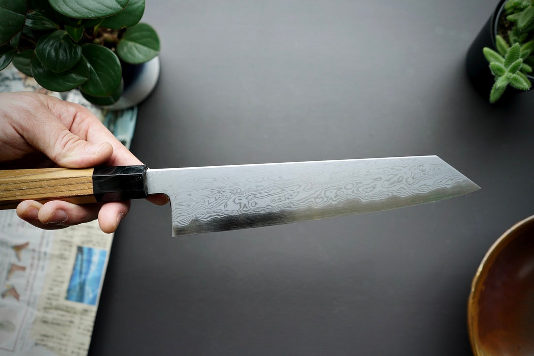 Nakagawa x Myojin Blue #1 Damascus Kiritsuke Gyuto 240mm - Thecooksedges