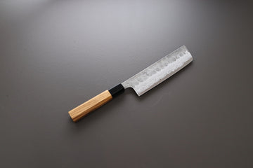 Hatsukokoro Inazuma AS Damascus Nakiri 165mm - Thecooksedges