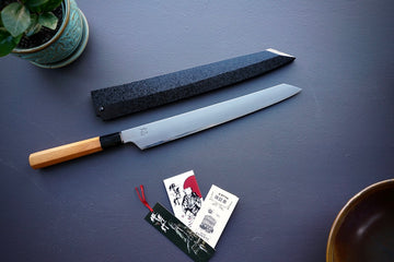 Itsuo Doi Homura Blue #2 Hien Kengata Yanagiba 300mm - Thecooksedges