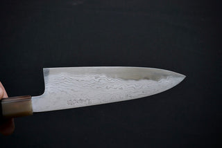 Komorebi Damascus Blue #1 Santoku 180mm - Thecooksedges