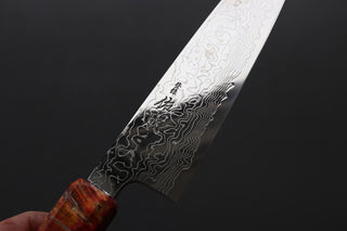 Sukenari SG2 Damascus Gyuto 210mm w/Custom Handle - Thecooksedges