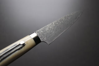 Takeshi Saji R2 Damascus Petty 150 Staghorn handle - Thecooksedges
