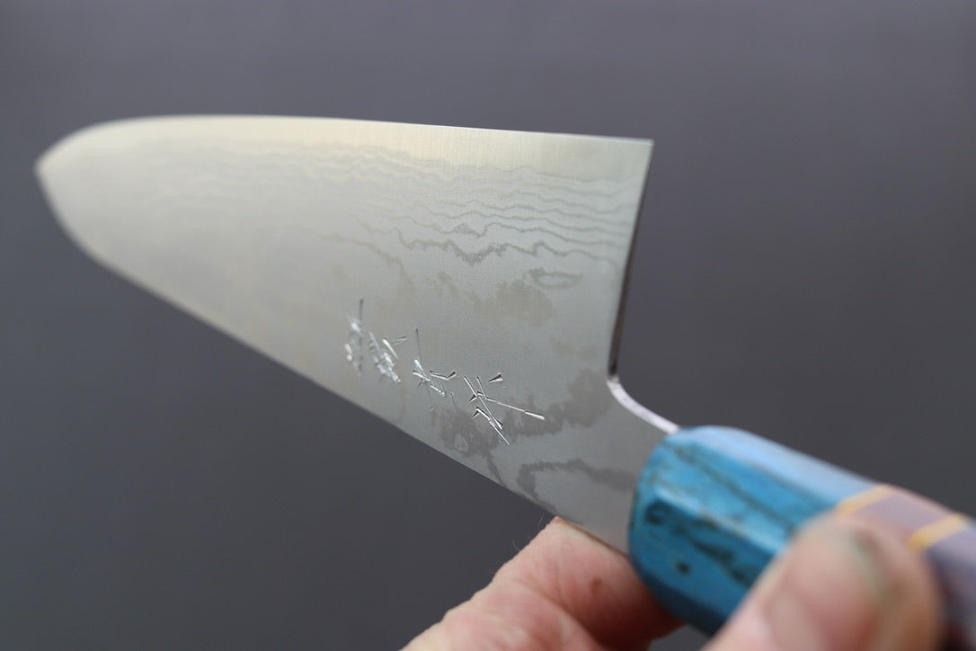 Shigeki Tanaka VG10 Damascus Gyuto 240mm w/Custom Handle - Thecooksedges