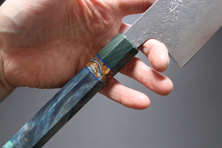 Sakai Kikumori Nashiji Gyuto 240mm Custom Handle - Thecooksedges