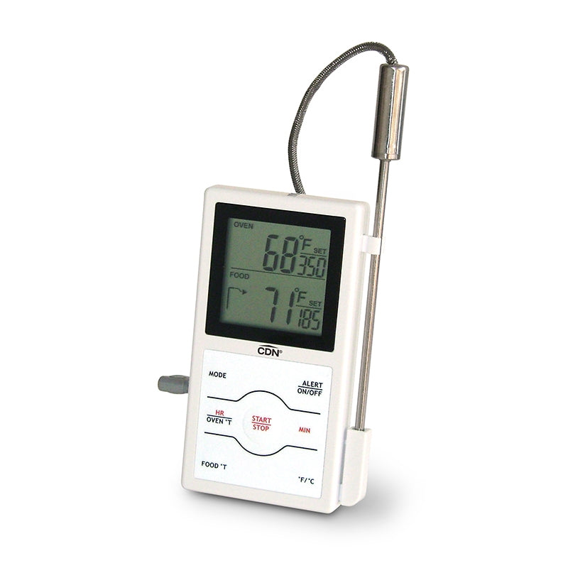 CDN Therm/Timer Digital Dual Sensing Probe White - Thecooksedges