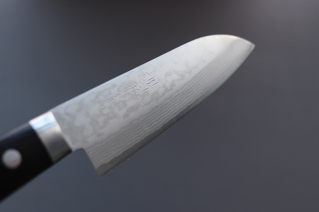Masutani Damascus Ko-Santoku 130mm - Thecooksedges