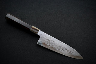 Komorebi Damascus Blue #1 Santoku 180mm - Thecooksedges