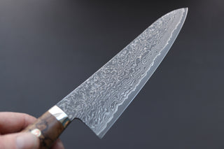 Shigeki Tanaka R2 Damascus  Gyuto 210mm Western Handle - Thecooksedges
