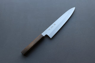 Yoshikazu Tanaka Blue1 Damascus Gyuto 240mm w/Black Oak Handle - Thecooksedges