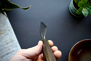 Sakai Kikumori Asagiri Kiritsuke Santoku 180mm - Thecooksedges
