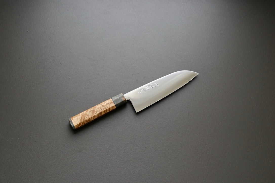 Sakai Takayuki SRS-15 Santoku 165mm custom handle - Thecooksedges