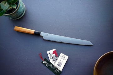 Itsuo Doi Homura Blue #2 Hien Kengata Yanagiba 300mm - Thecooksedges
