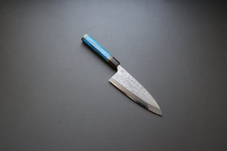 Yauji Yoshihiro Damascus Deba 180mm - Thecooksedges