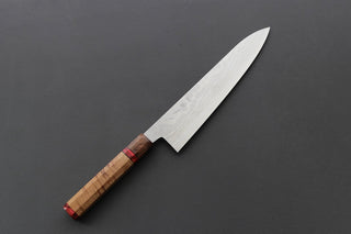 Shigeki Tanaka VG10 Damascus Gyuto 240mm w/Custom Handle - Thecooksedges
