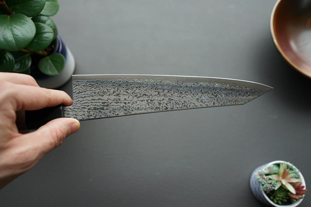 Hatsukokoro Sunaarashi Kurozome Damascus Kiritsuke Gyuto 240mm - Thecooksedges