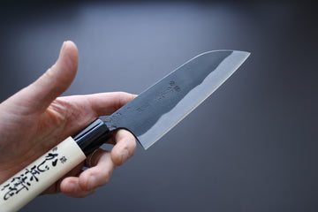 Kaji-bei Kurouchi Santoku 135mm - Thecooksedges