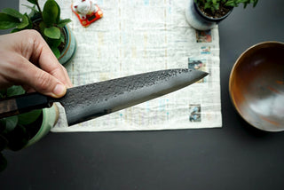 Shinkiro AS Damascus Kurouchi Tsuchime Gyuto 210mm - Thecooksedges