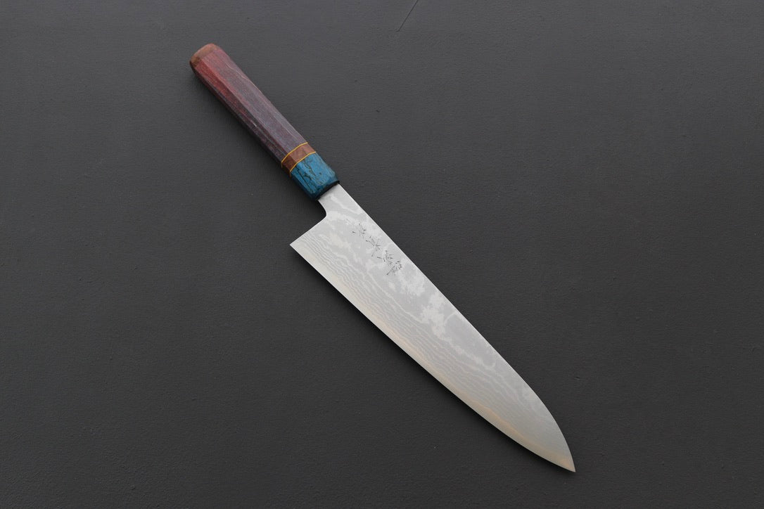 Shigeki Tanaka VG10 Damascus Gyuto 240mm w/Custom Handle - Thecooksedges