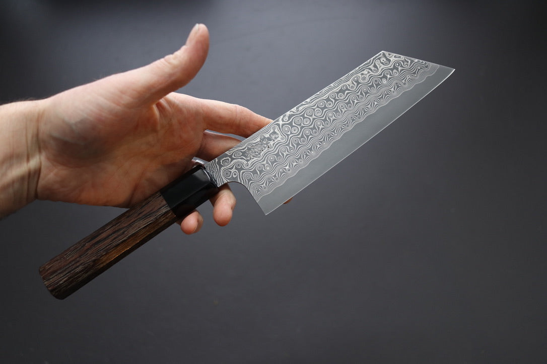 Nigara Hamono SG2 Damascus Bunka 180mm - Thecooksedges