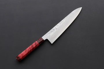 Shigeki Tanaka VG10 Damascus Gyuto 240mm w/Custom Handle - Thecooksedges
