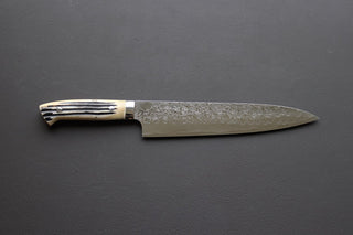 Takeshi Saji R2 Diamond Damascus Gyuto 240mm - Thecooksedges