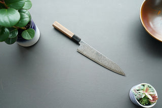 Hatsukokoro Sunaarashi Kurozome Damascus Kiritsuke Gyuto 210mm - Thecooksedges