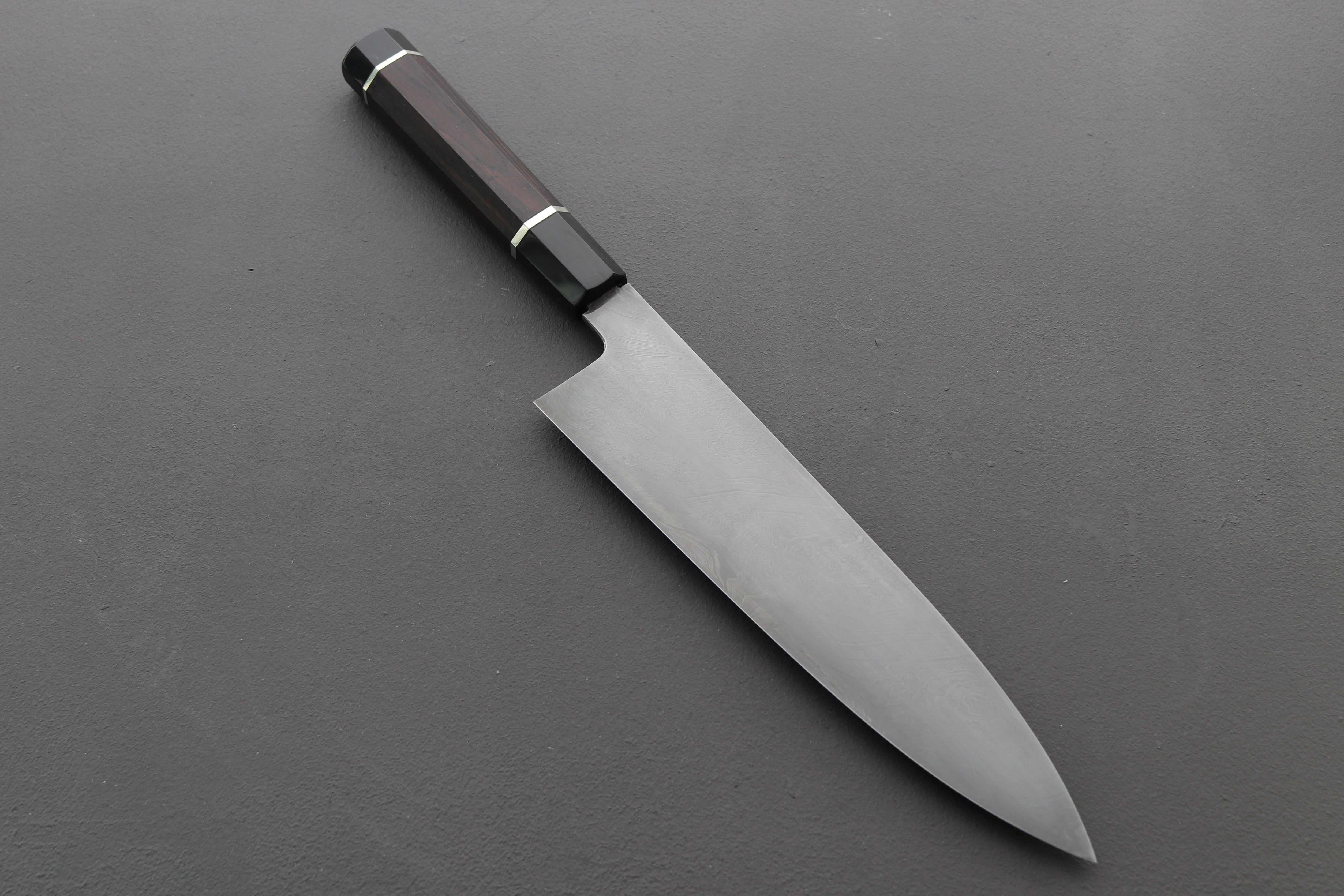 Shoichi Hashimoto Coreless Blue2 & White2 Damascus Gyuto 240mm - Thecooksedges